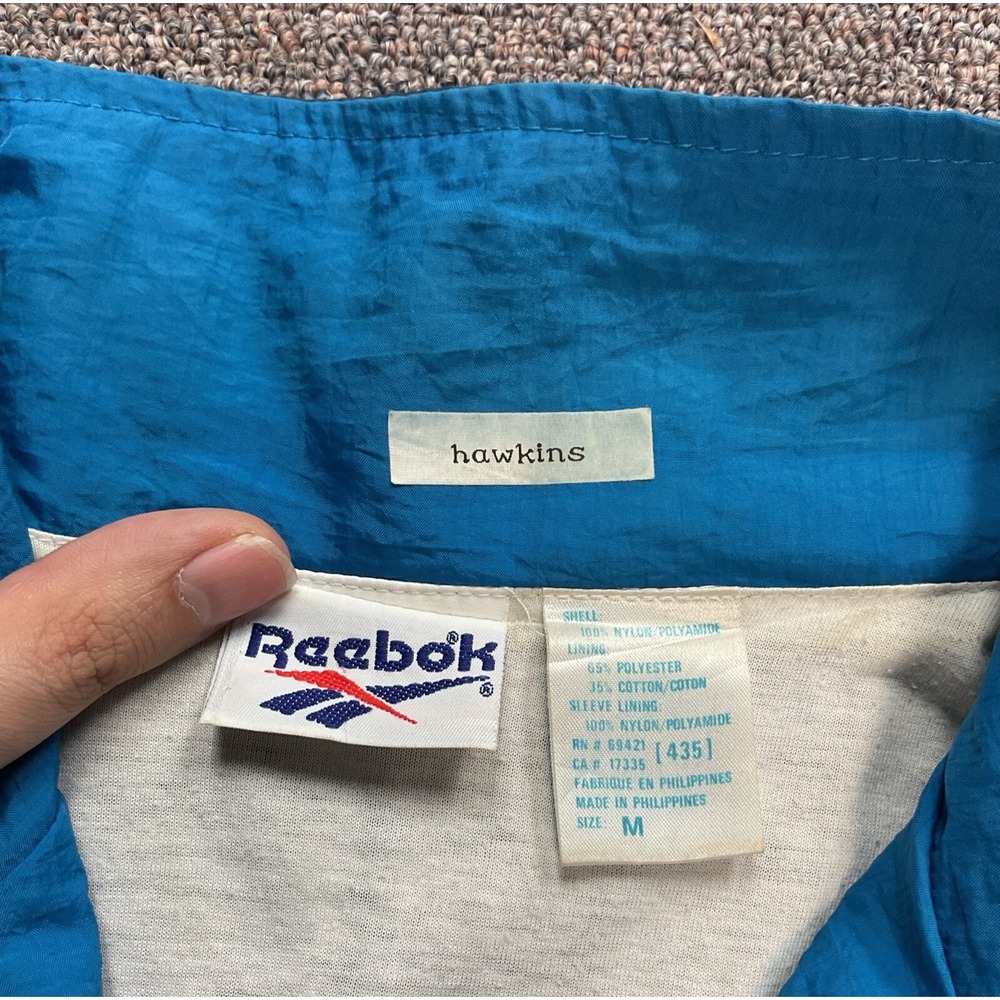EUC! Vintage Reebok Blue Colorblock Unisex Track‎ Jacket - Size M - Picture 4 of 6
